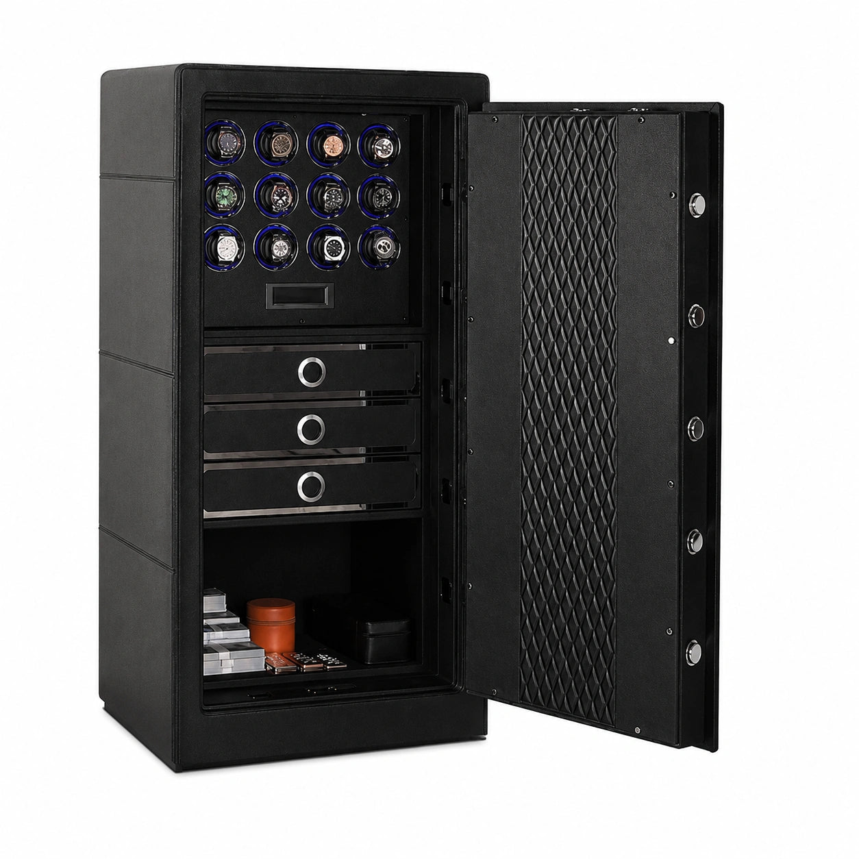 Titan Leather 12 Watch Winder Safe