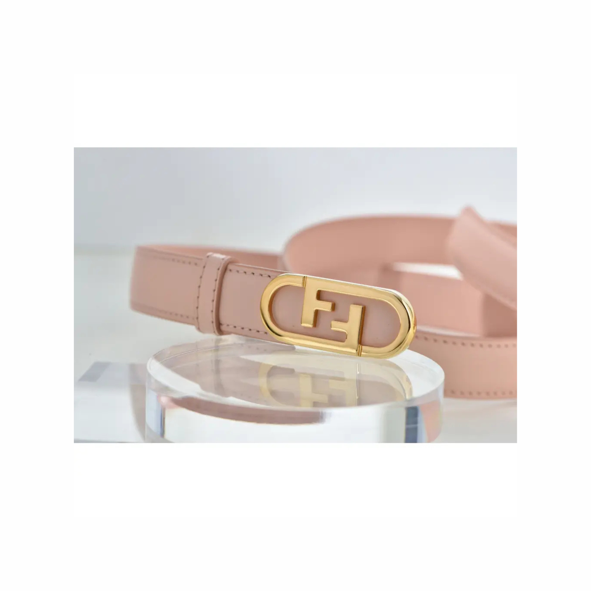 Pink Leather Women's Belt