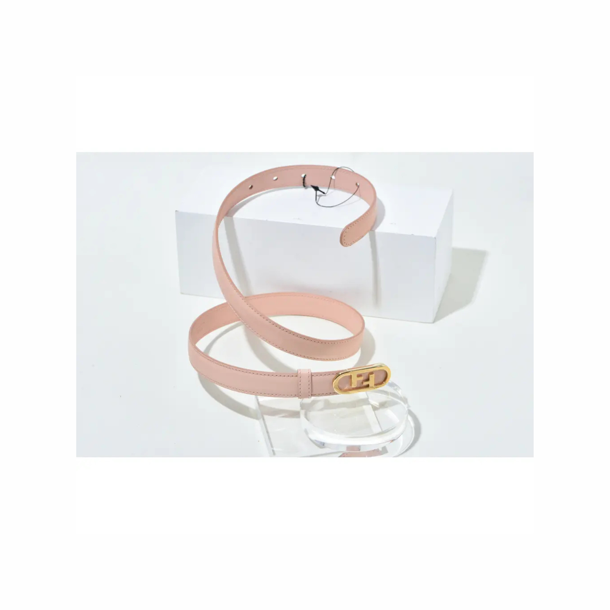 Pink Leather Women's Belt