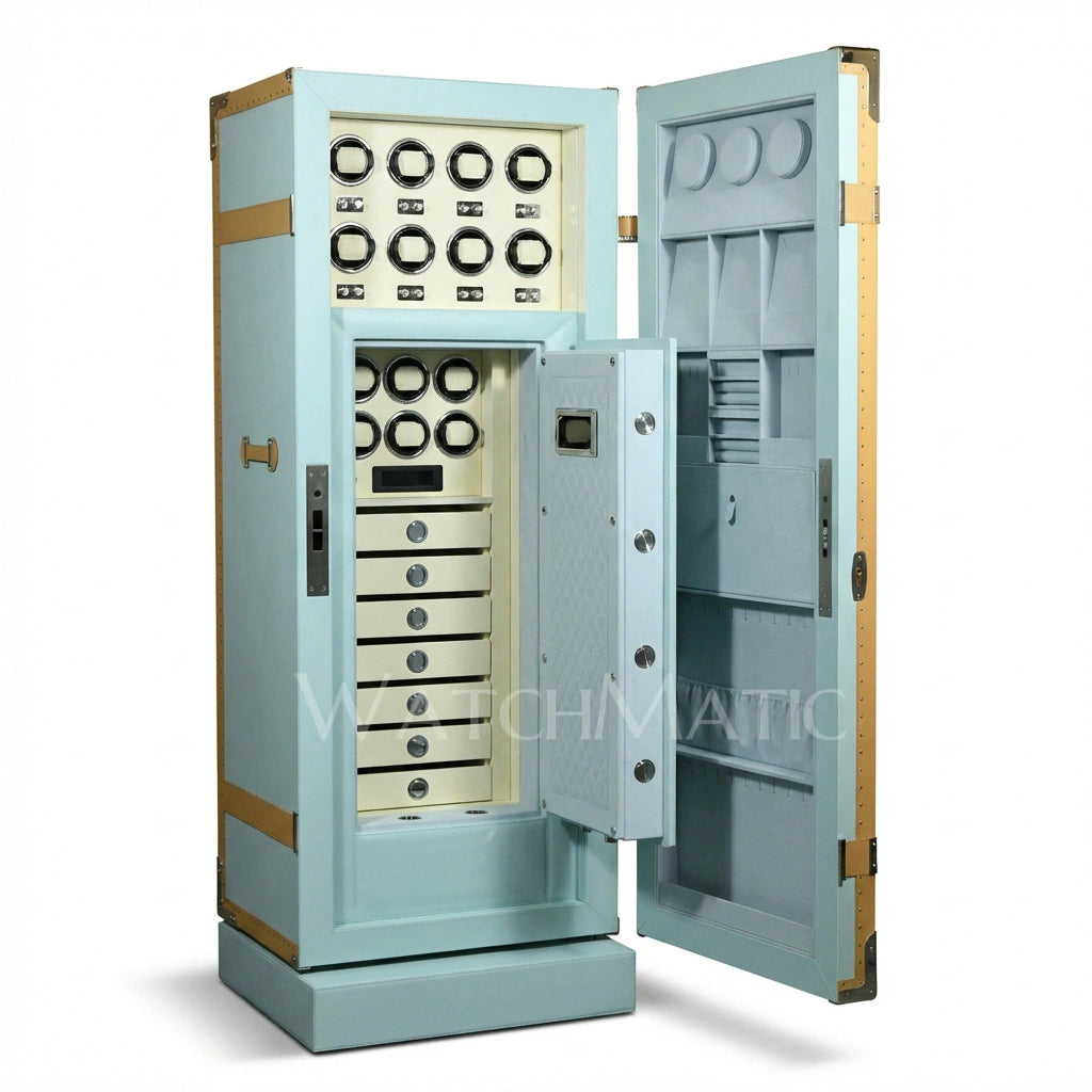 Sovereign™ 가죽 금고 - 이중 도어 시계 보관함