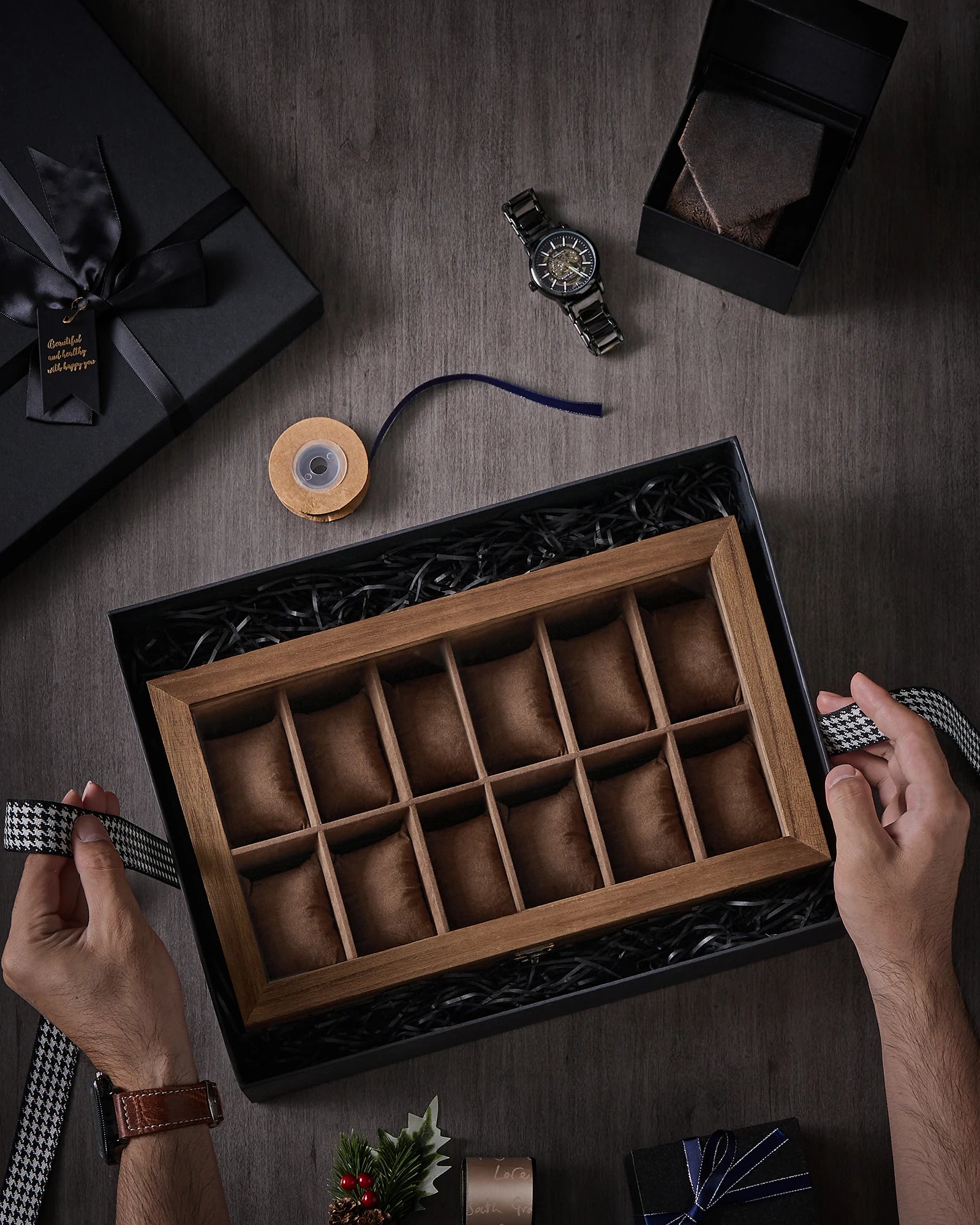 Modo Brown 12-Watch Box