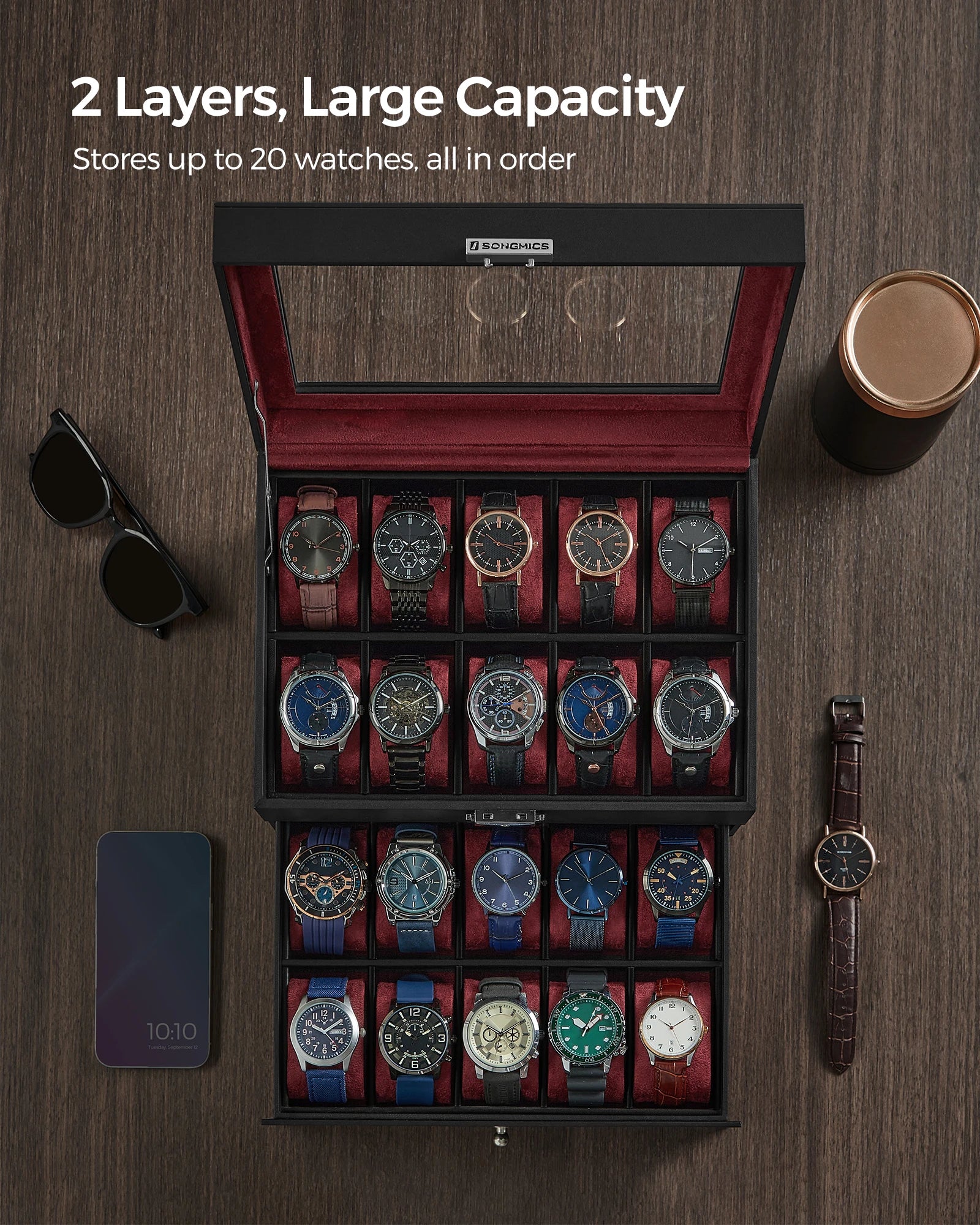 Grandor Vintage 20-Watch Box
