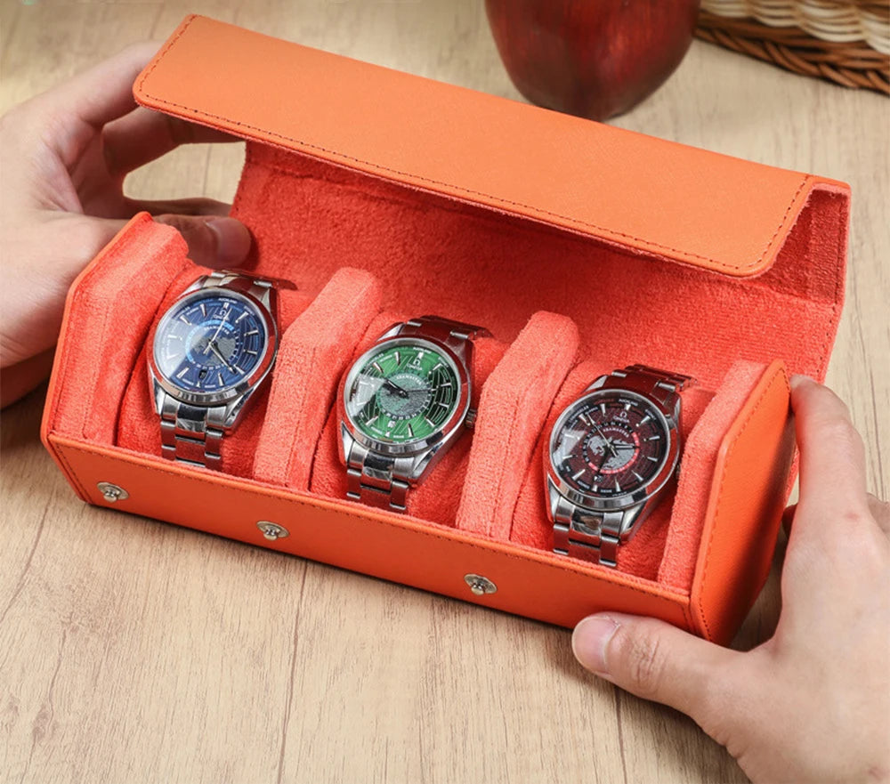 Hexagonal Travel Triple Watch Case