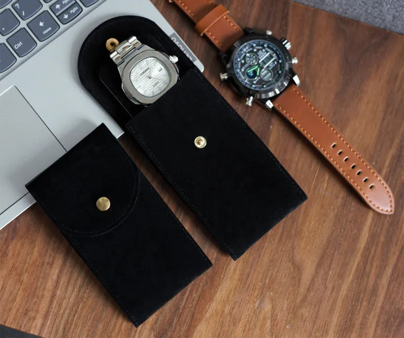 Solo Suede Leather Watch Pouch
