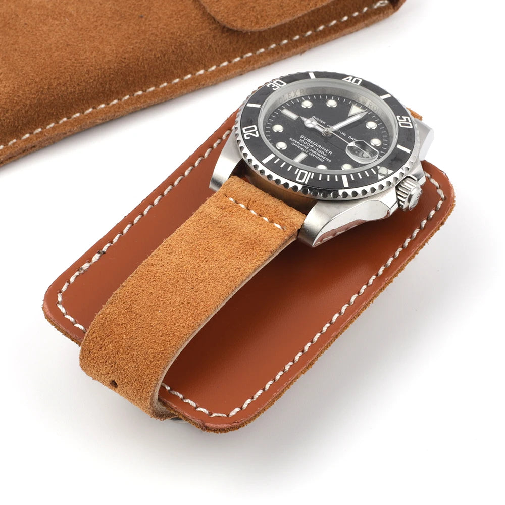Velto Suede Leather Watch Pouch