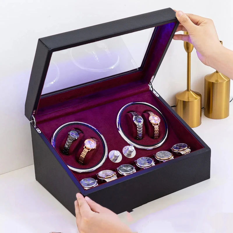 Nexa Wooden Quad Watch Winder