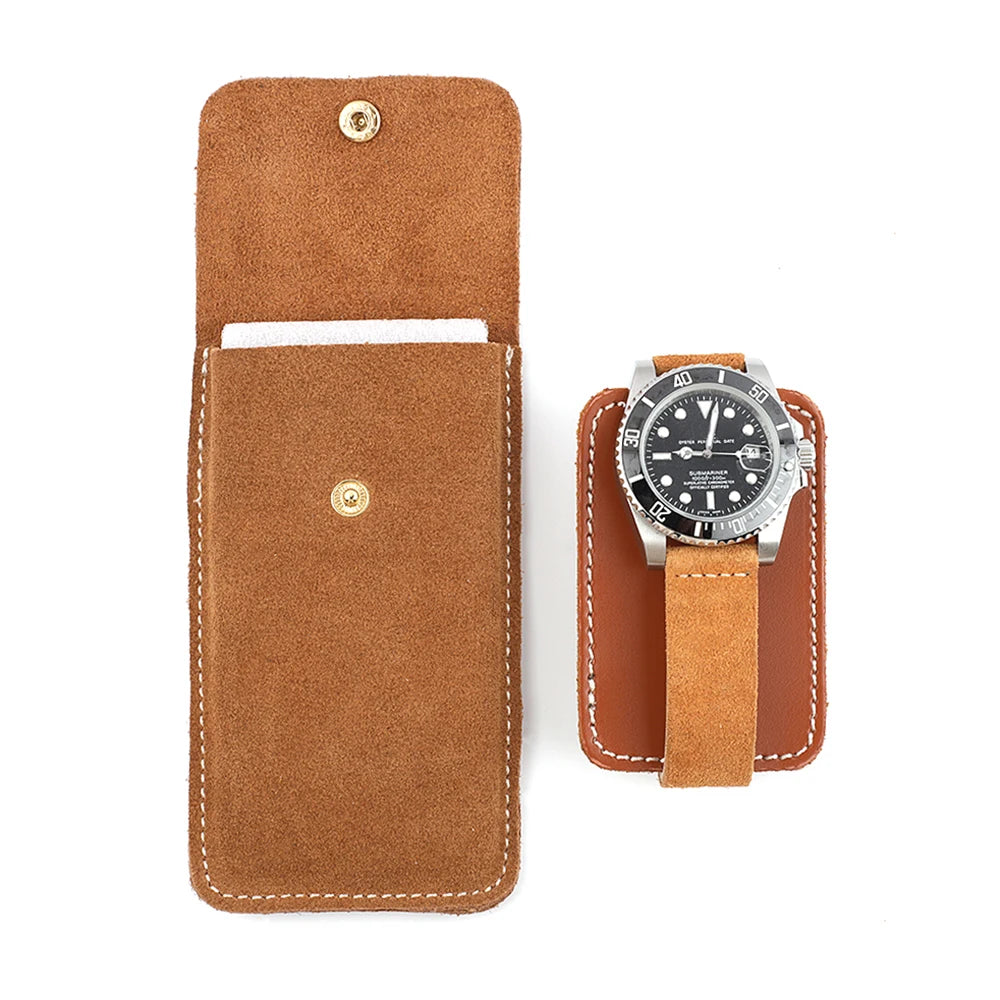 Velto Suede Leather Watch Pouch