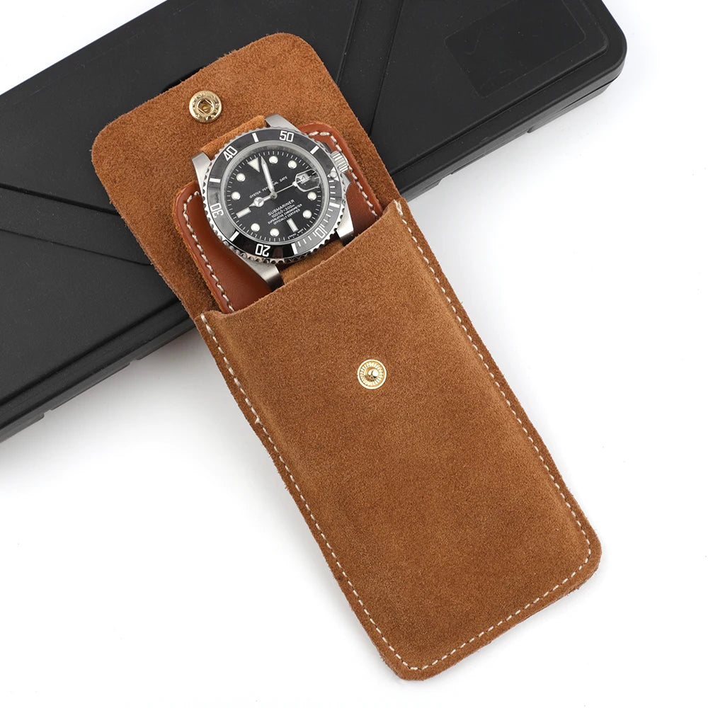 Velto Suede Leather Watch Pouch
