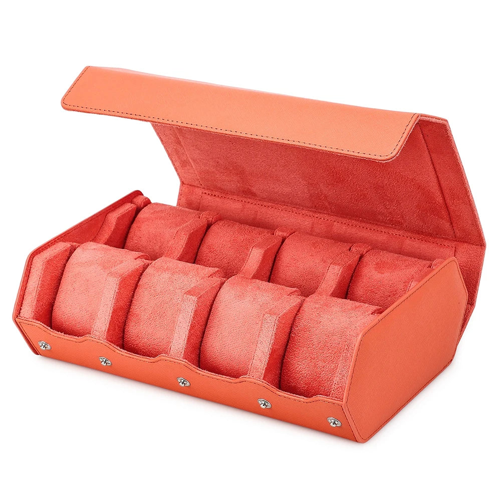 Hexagon Genuine Leather Watch Box