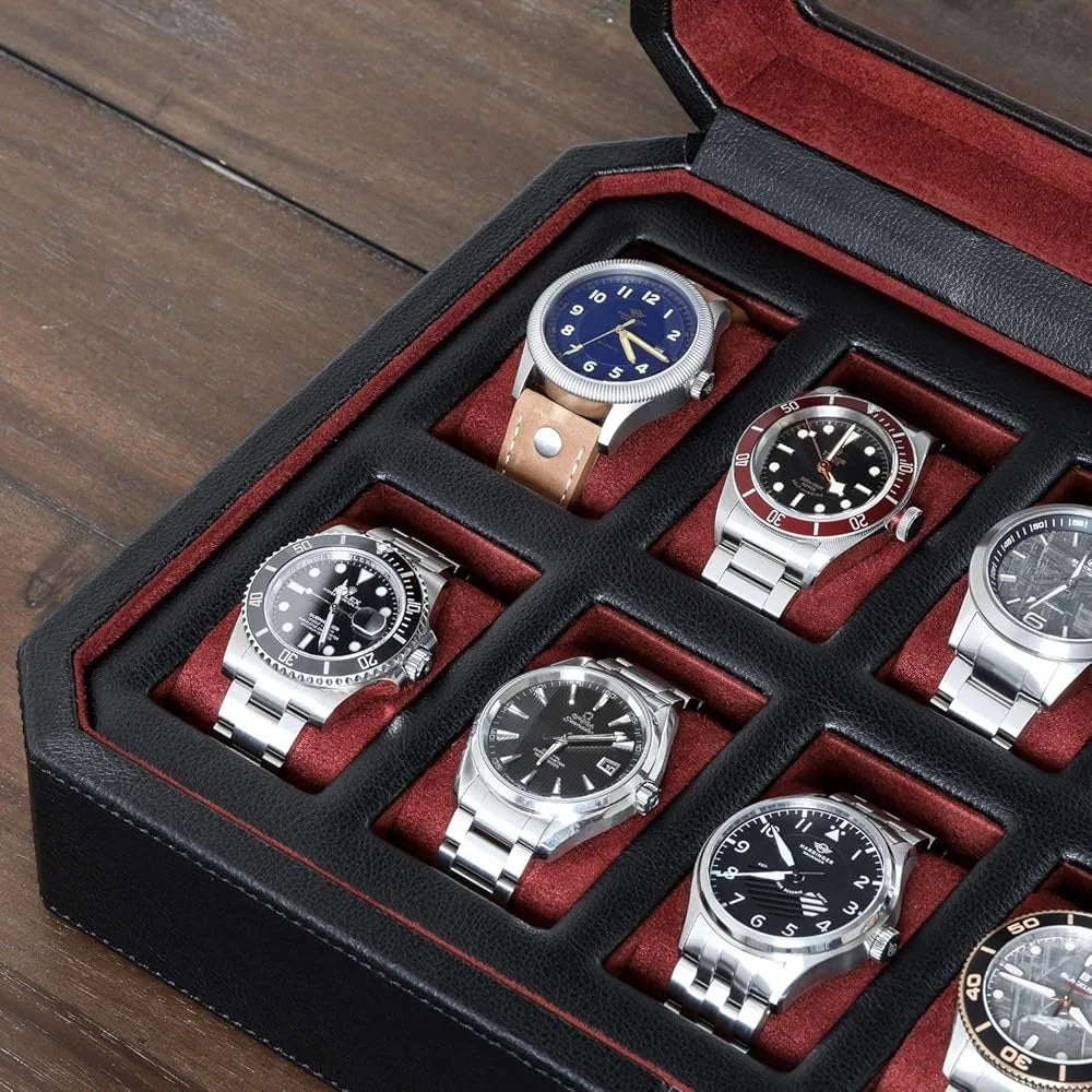 Tenoro Luxury Leather 12-Watch Box