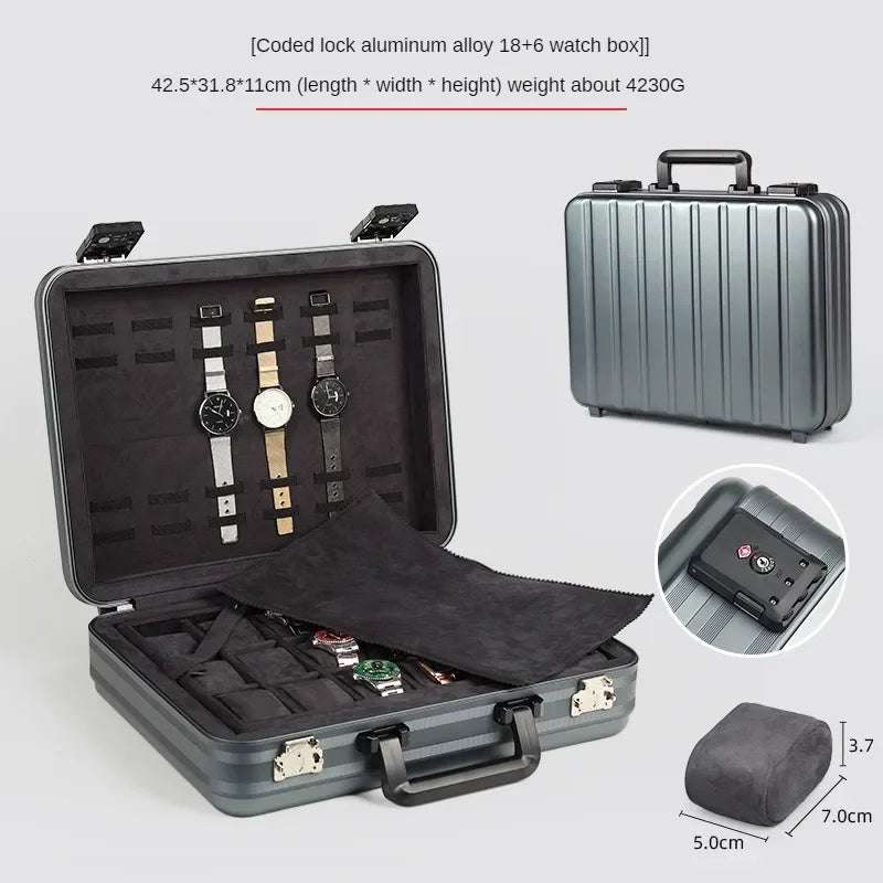 Imperial Luxury Aluminum Watch Suitcase