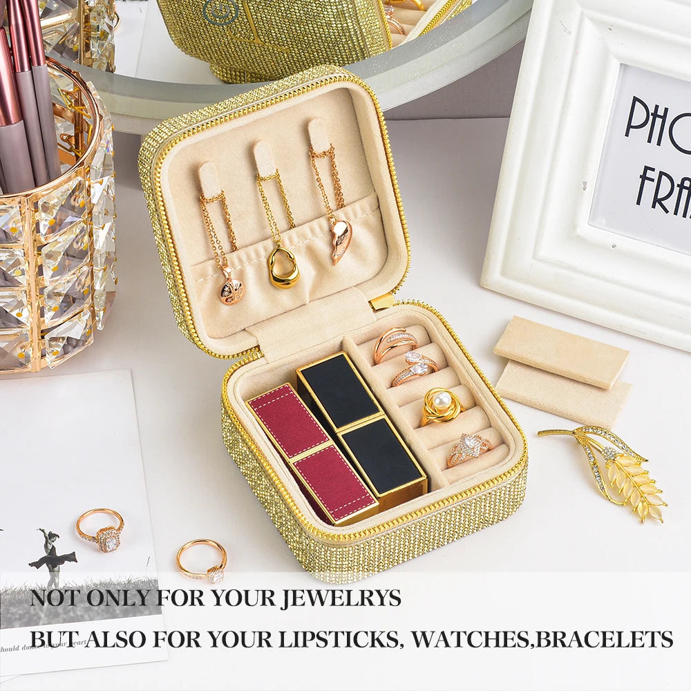 Gold Diamond Surface Jewelry Box