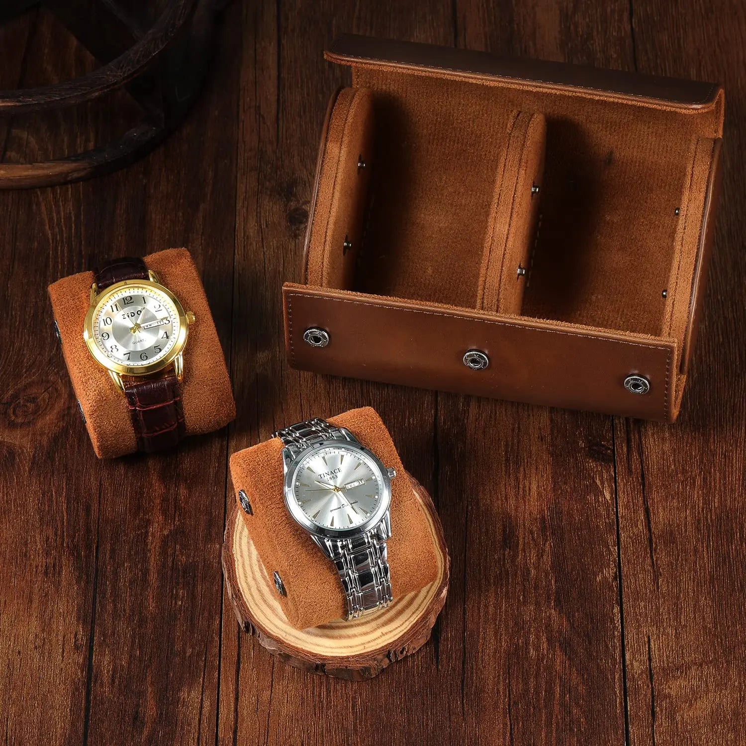 Orbit Leather Double Watch Roll