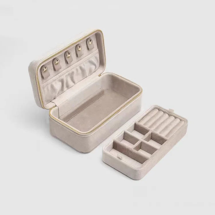 Sakura Pink Velvet Jewelry Box