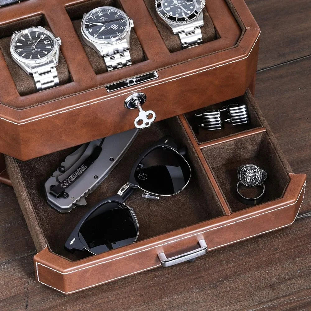 Flip Leather 6-Watch Box