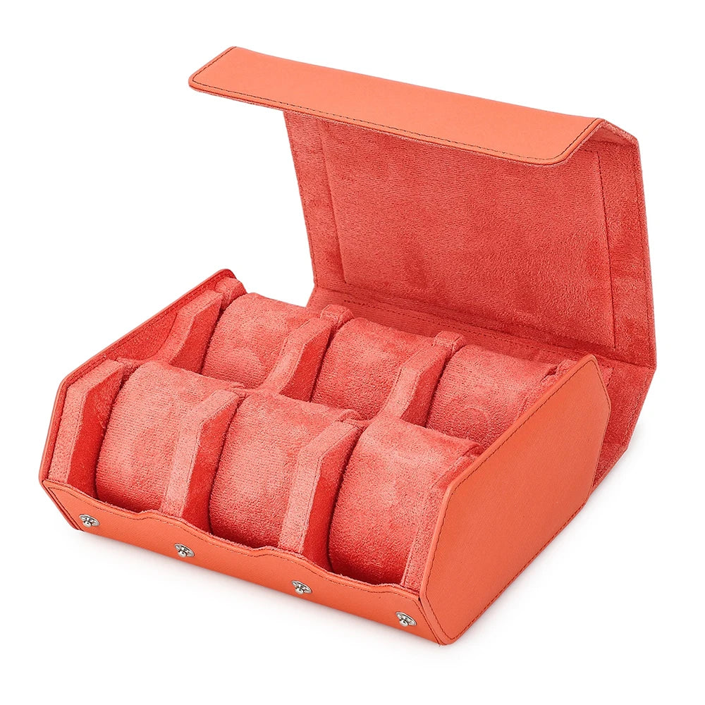 Hexagon Genuine Leather Watch Box