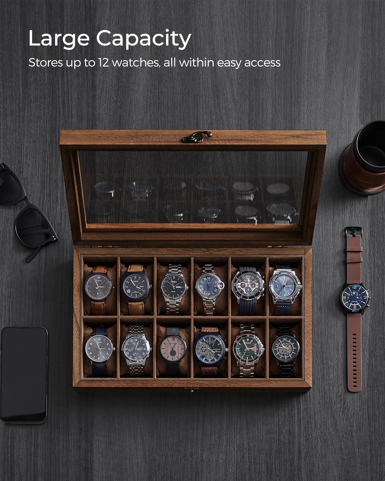 Modo Brown 12-Watch Box