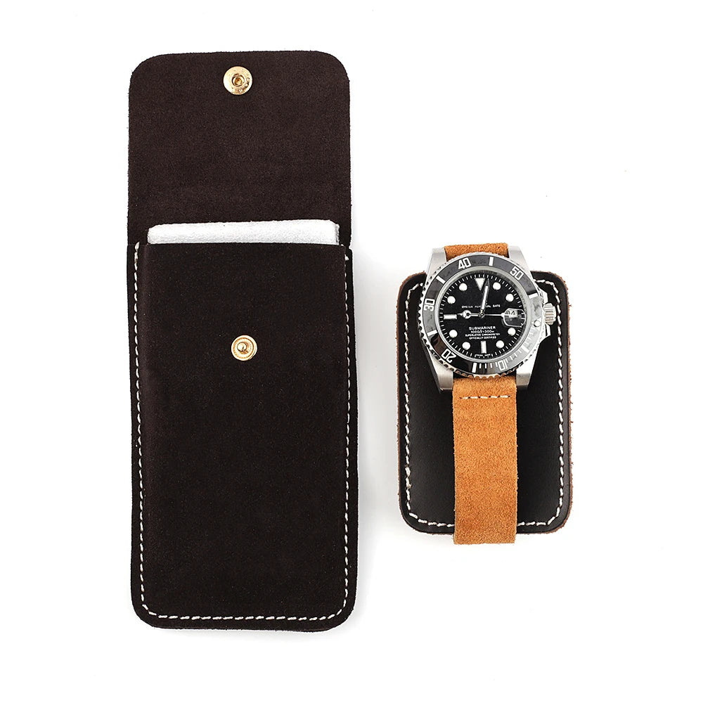 Velto Suede Leather Watch Pouch