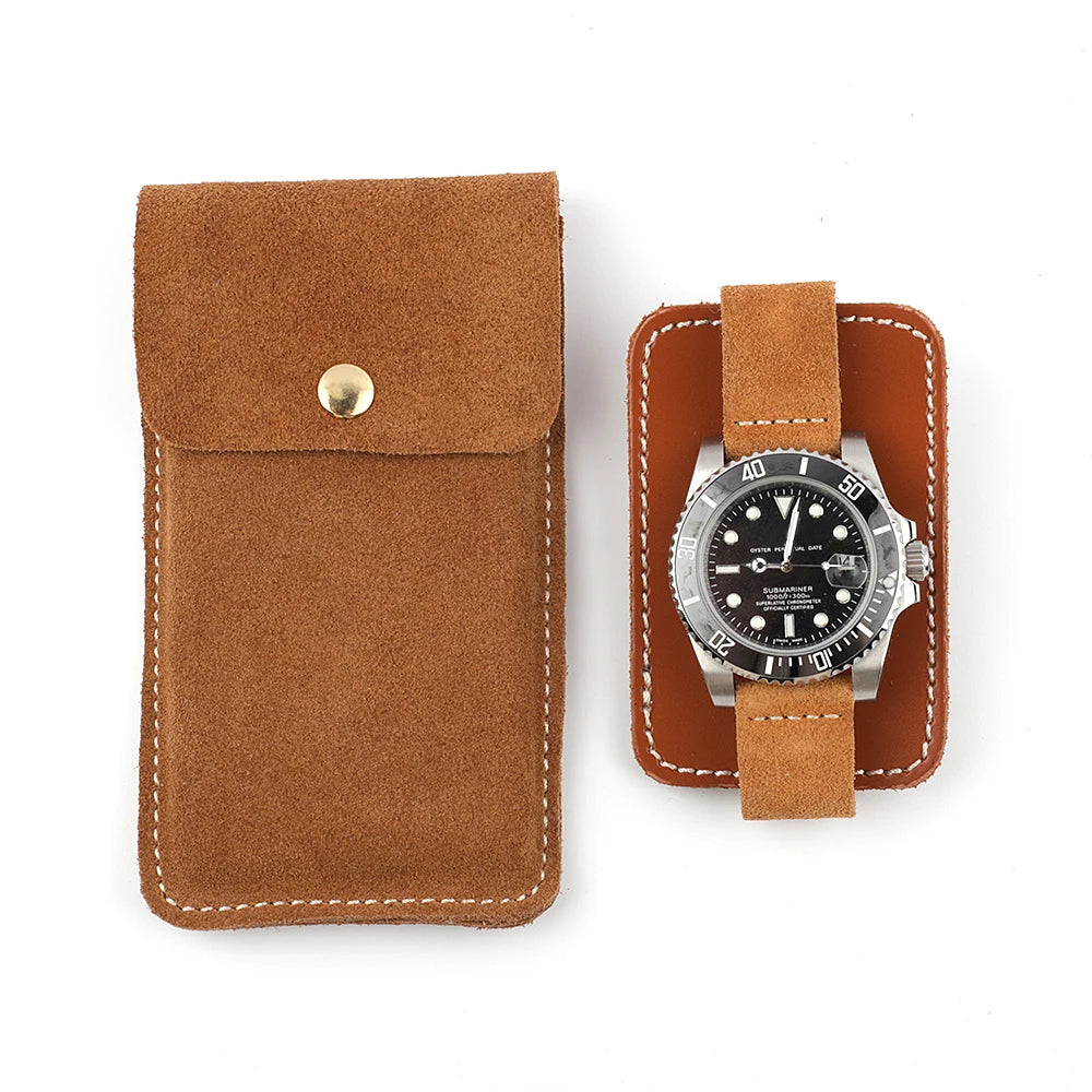 Velto Suede Leather Watch Pouch