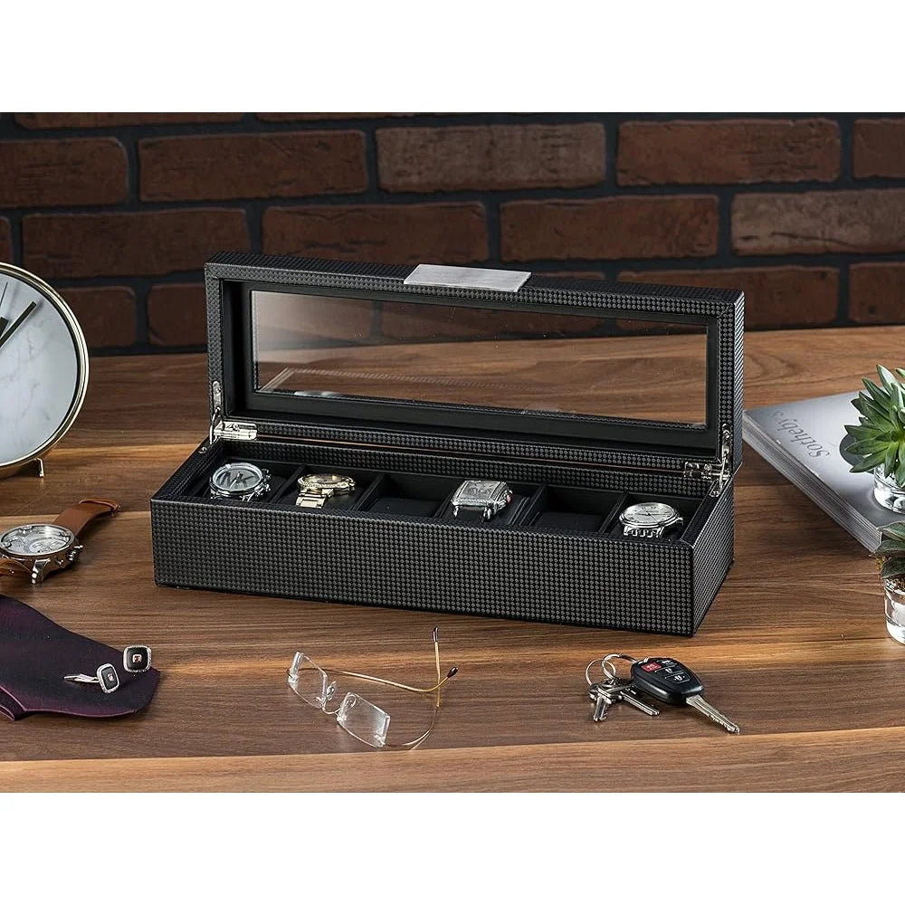 Miniro Leather 6-Watch Box