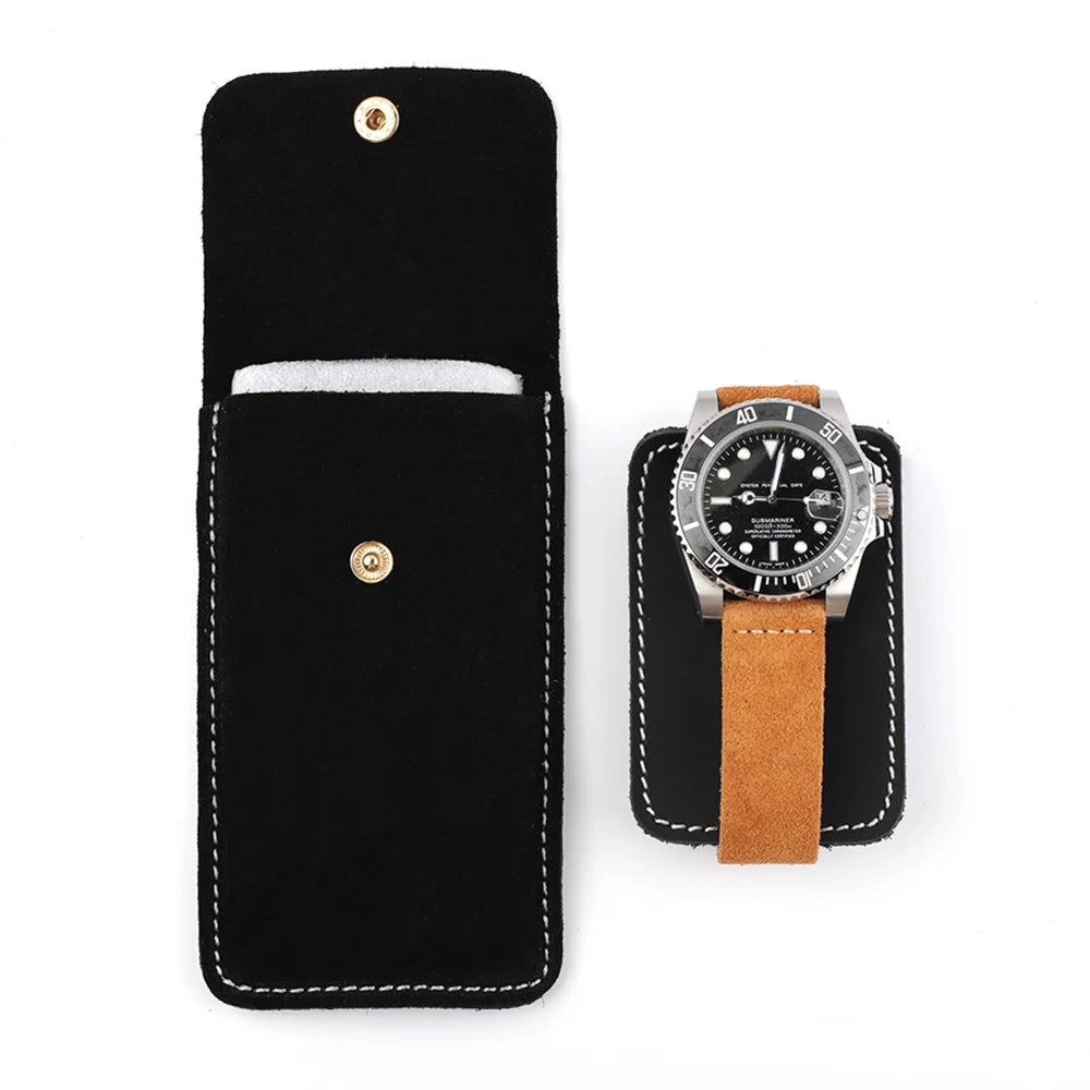 Velto Suede Leather Watch Pouch