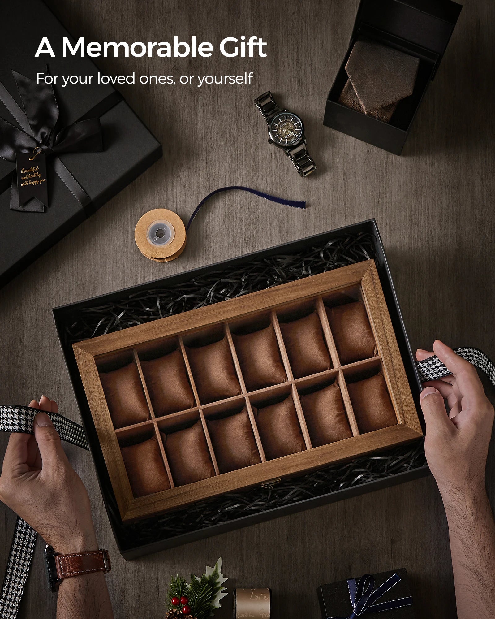 Vero Wood 12-Watch Box