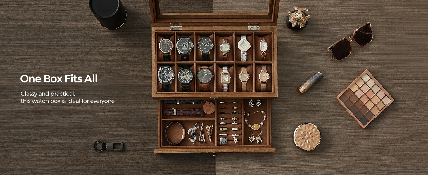 Vero Wood 12-Watch Box