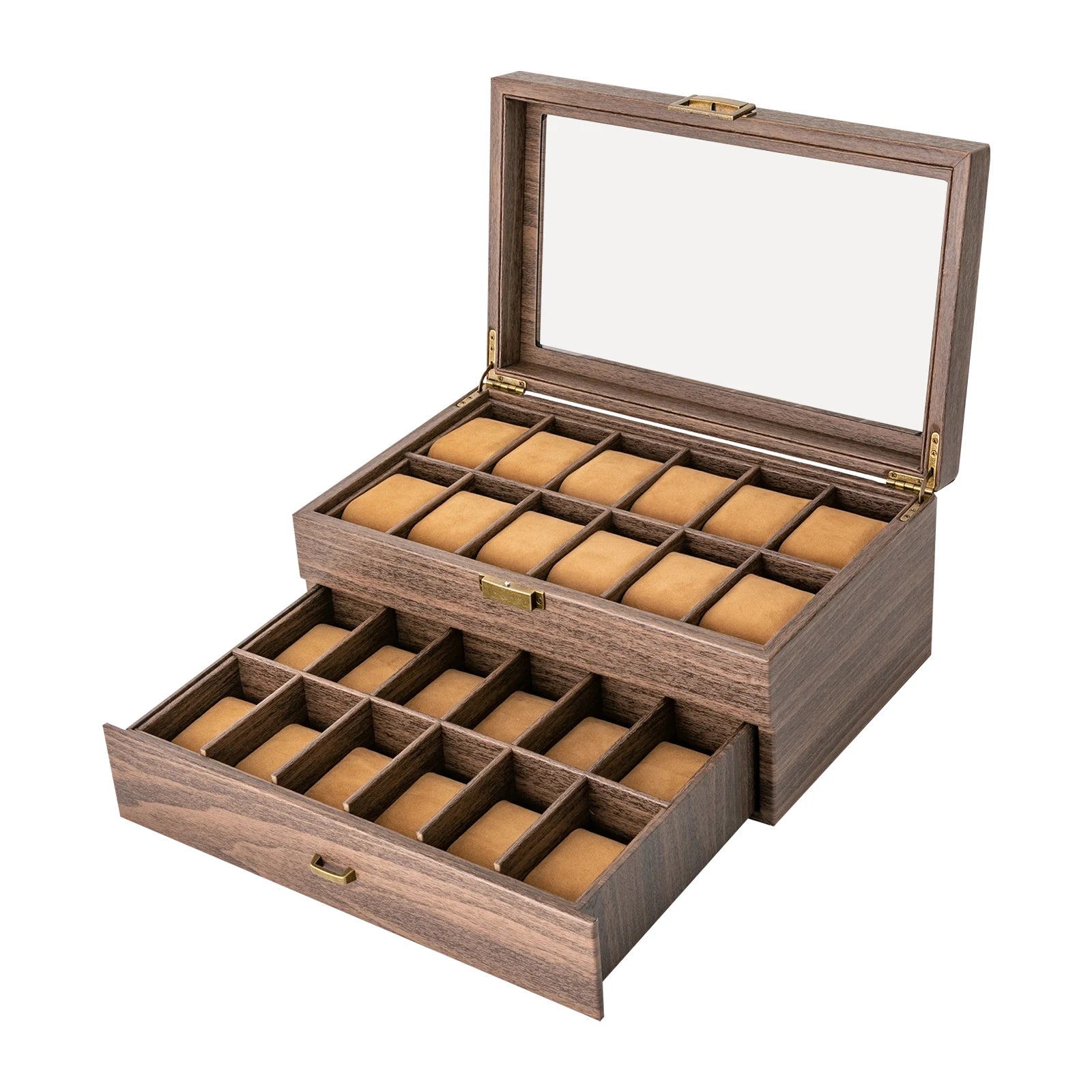 Luxor Brown 24-Watch Box
