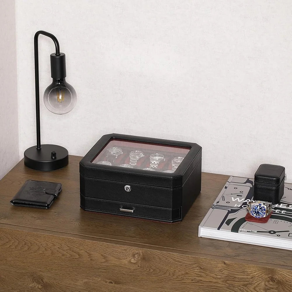 Modo Luxury Leather 8-Watch Box