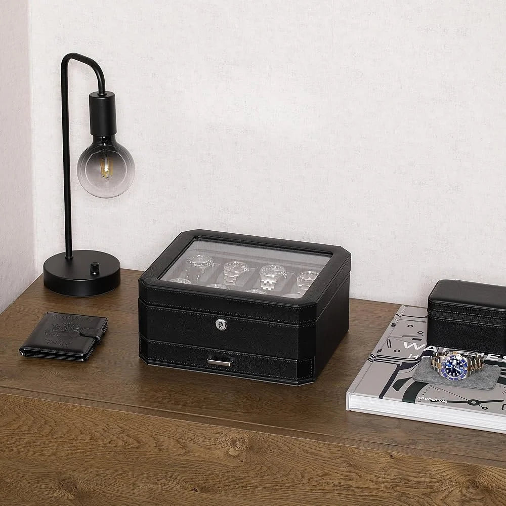 Vero Luxury Leather 8-Watch Box