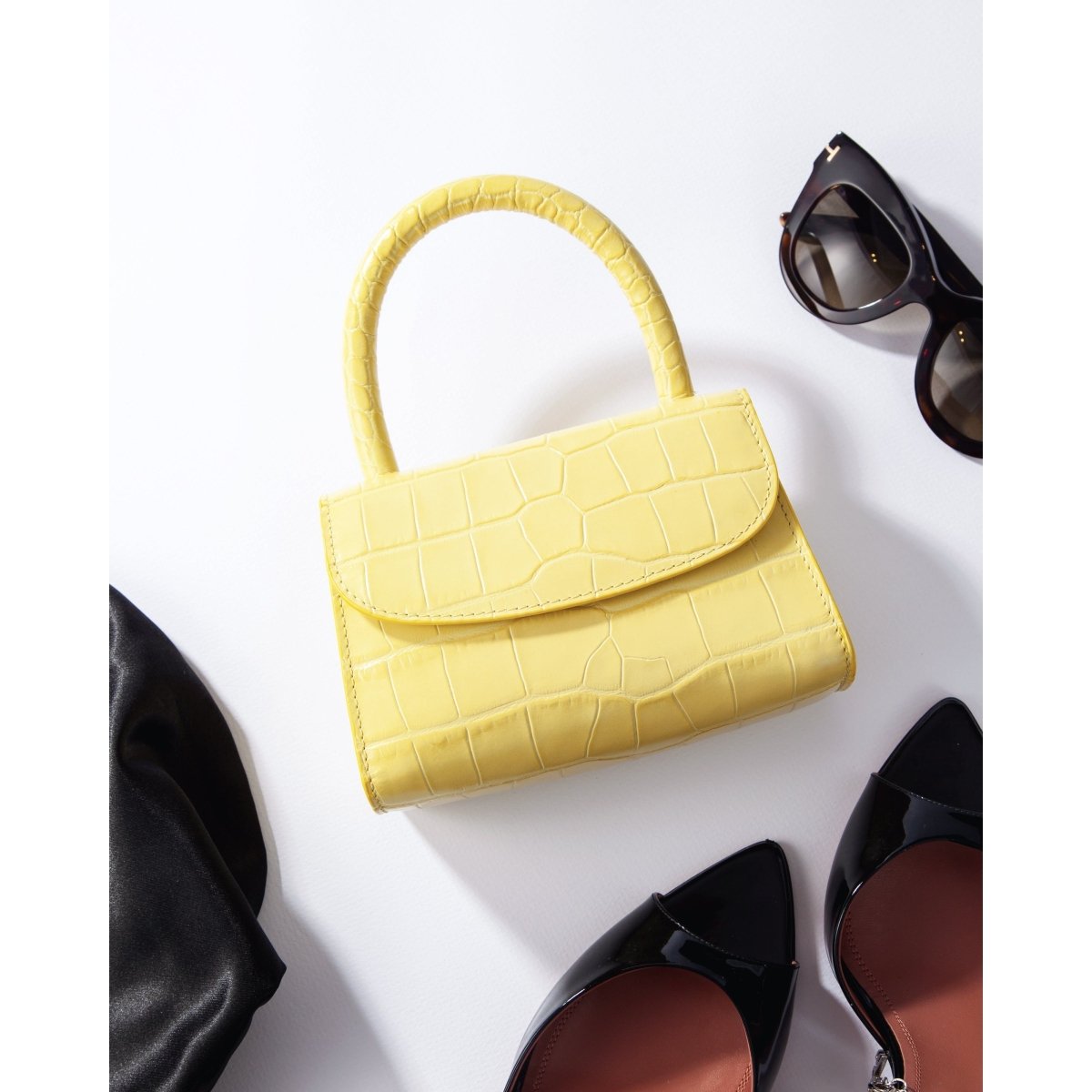 BY FAR Mini Croco Print Women's Handbag - WatchMatic