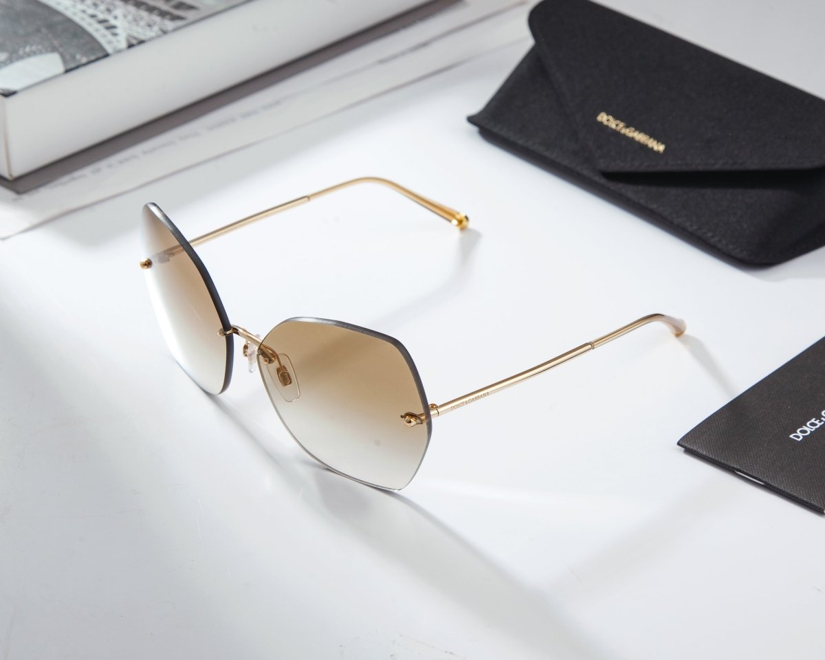 DOLCE & GABBANA Rimless Unisex Sunglasses DG2204 02/6E 2N - WatchMatic