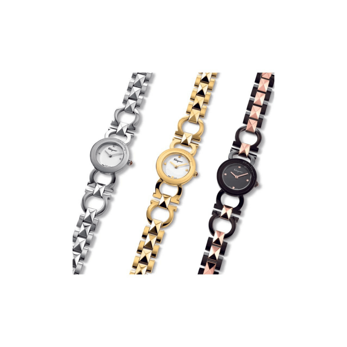 FERRAGAMO Double Gancini Stud Women's Watch SFMI00422 - WatchMatic