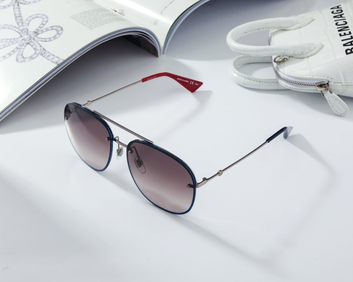 GUCCI Luxury Aviator Men's Sunglasses GG0227S - 002 - WatchMatic
