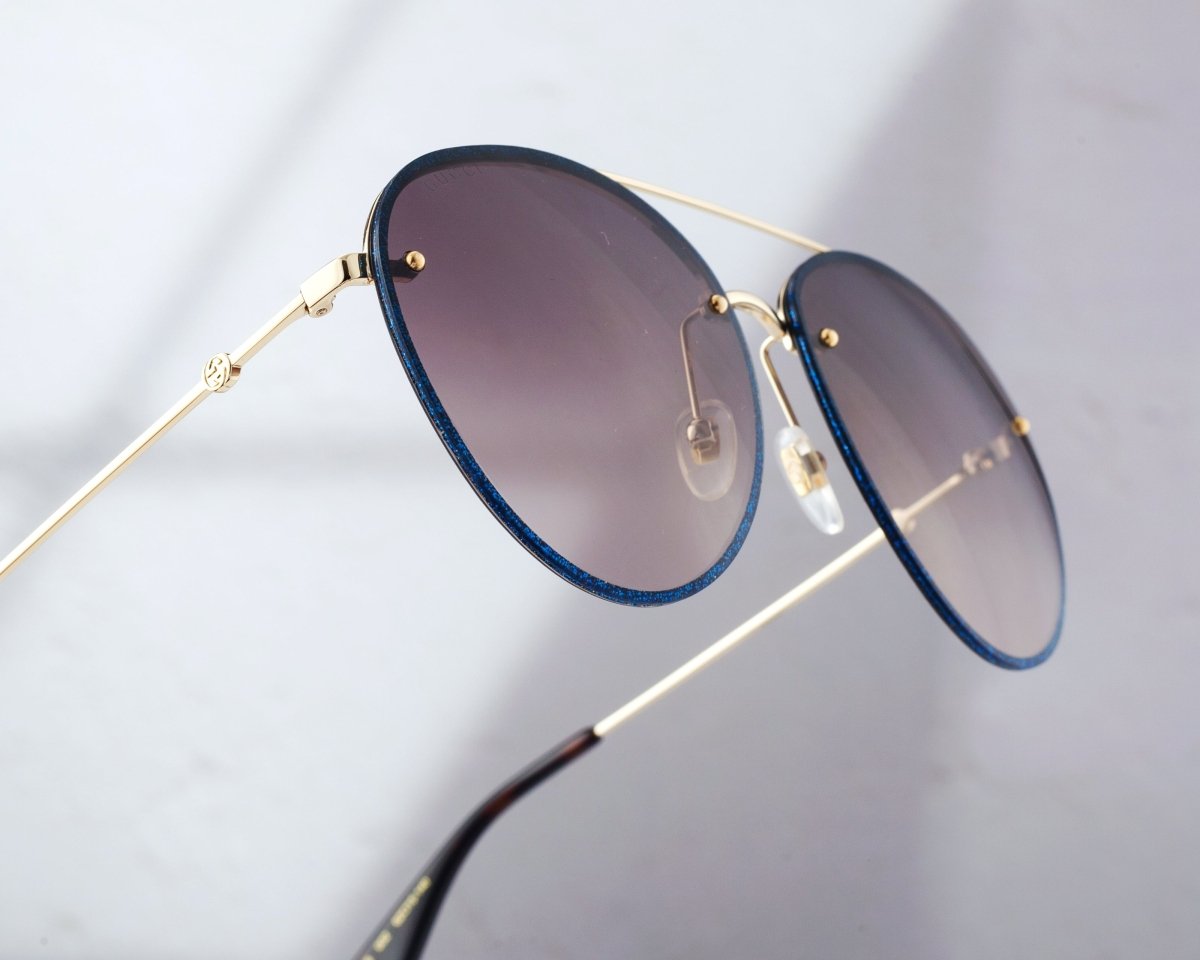 GUCCI Unisex Aviator Sunglasses GG0351S - 002 - WatchMatic