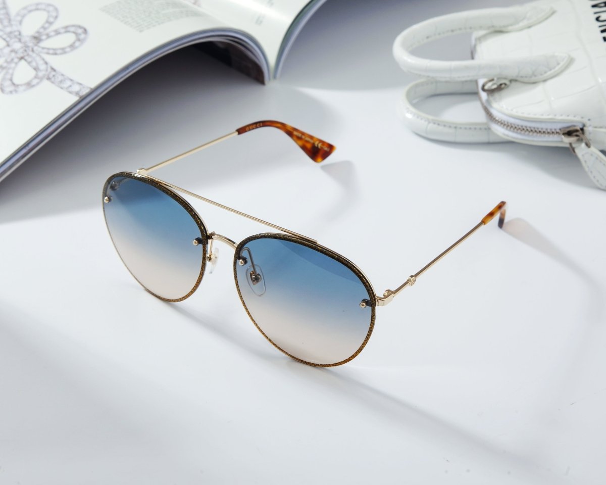 GUCCI Unisex Aviator Sunglasses GG0351S - 003 - WatchMatic
