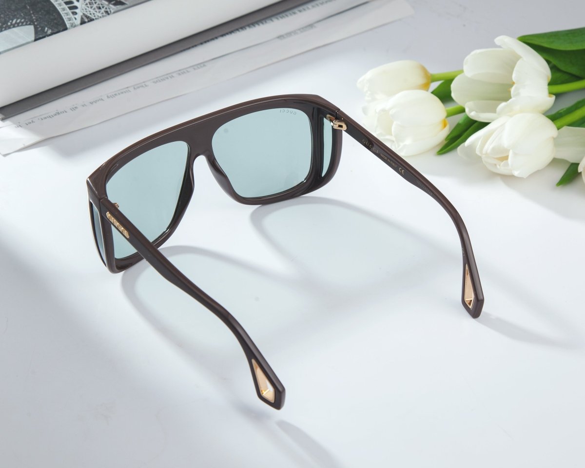 GUCCI Women's Oversized Rectangular Sunglasses GG0467S - 30006413004 - WatchMatic