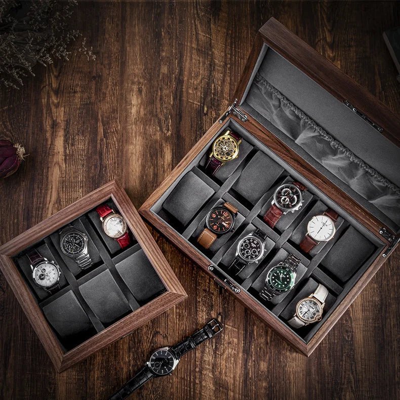 Juno Walnut Wood Watch Box - WatchMatic