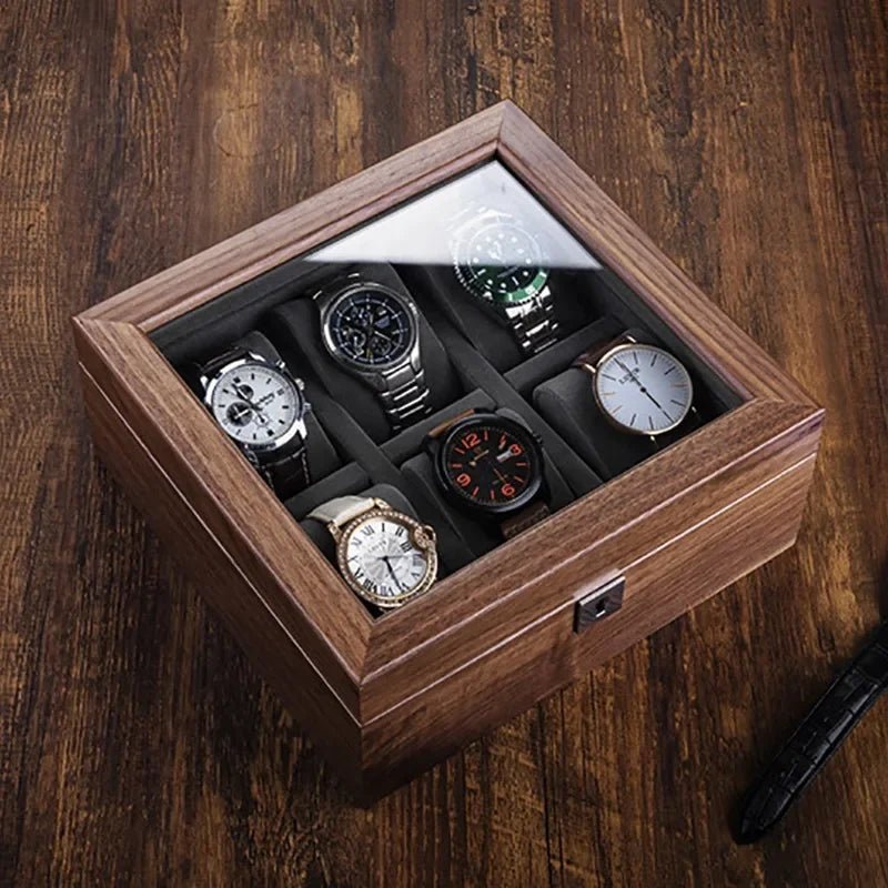 Juno Walnut Wood Watch Box - WatchMatic