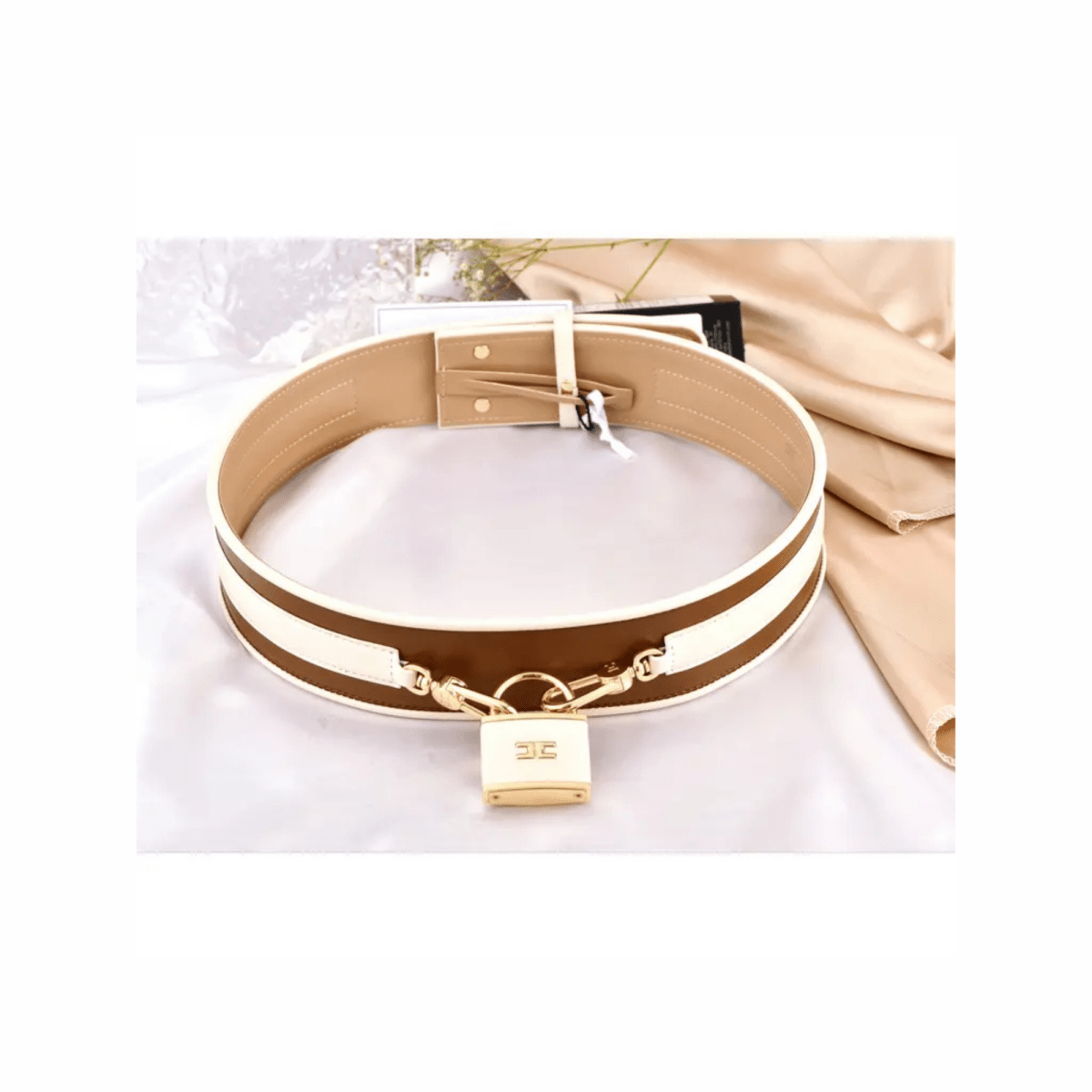 Logo Padlock High Waist Belt - WatchMatic