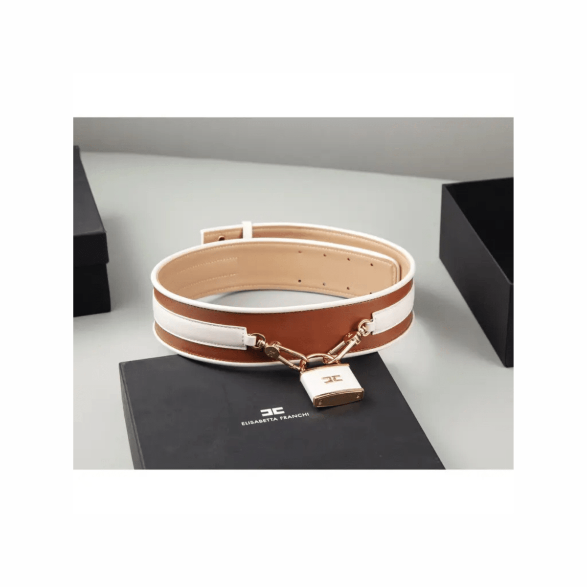 Logo Padlock High Waist Belt - WatchMatic