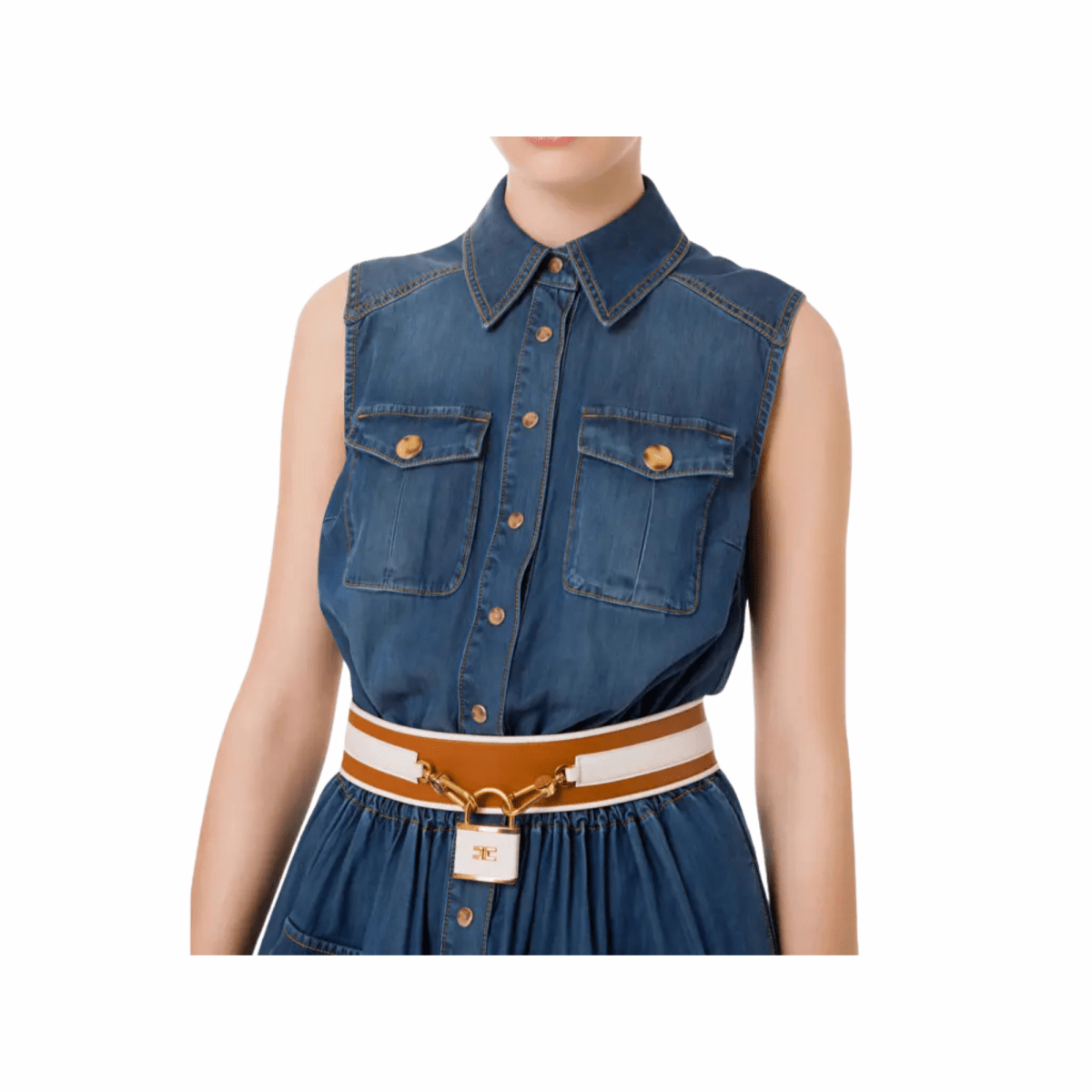 Logo Padlock High Waist Belt - WatchMatic
