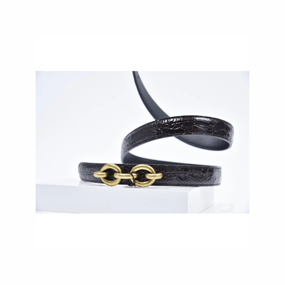 Maillon Crocodile - effect Leather Belt - WatchMatic