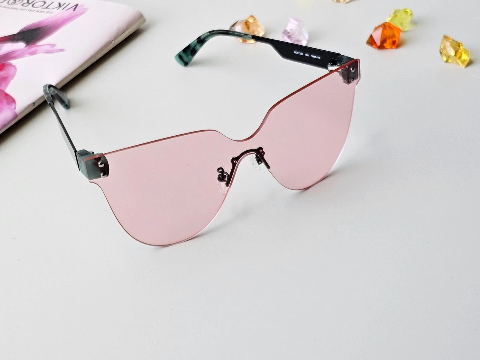 Pink Mirror Cat Eye Women's Sunglasses