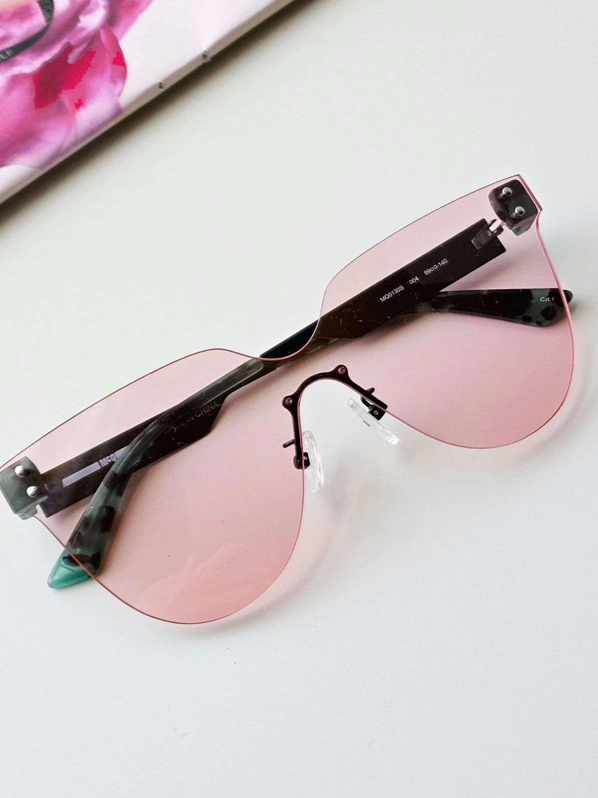 Pink Mirror Cat Eye Women's Sunglasses