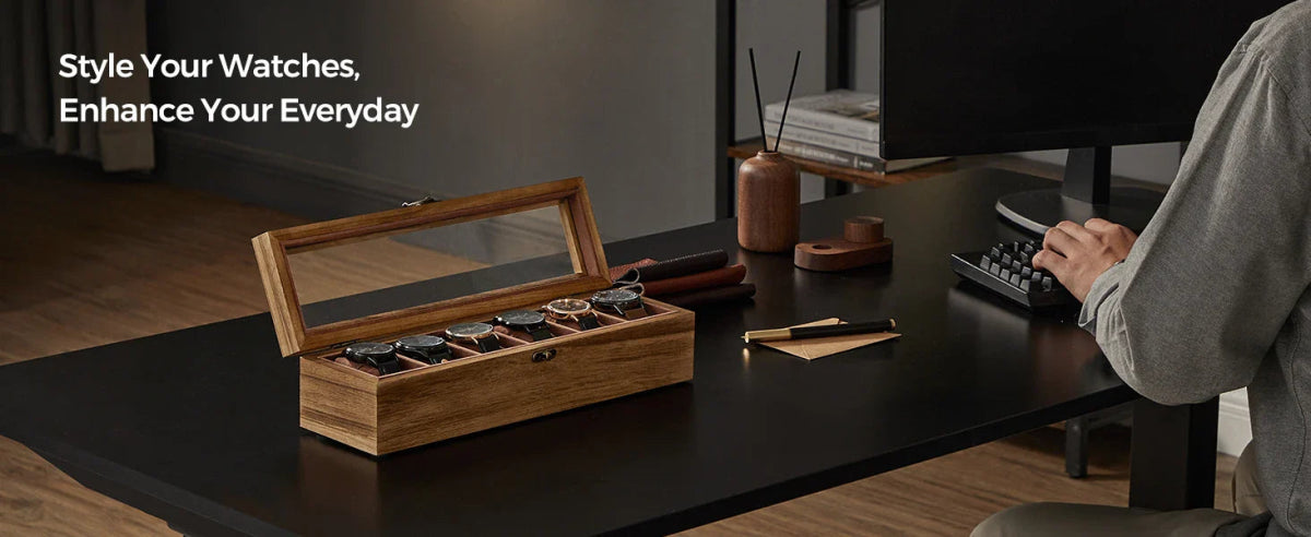 Snappo Walnut 6 - Watch Box - WatchMatic