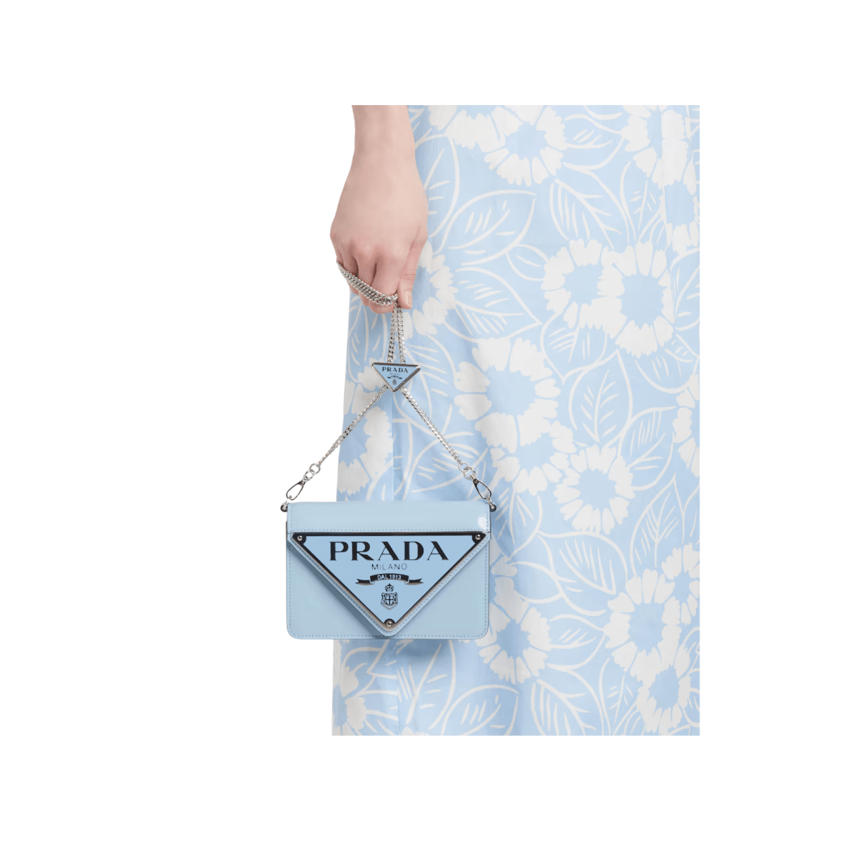 Triangle Logo Chain Shoulder Bag - WatchMatic