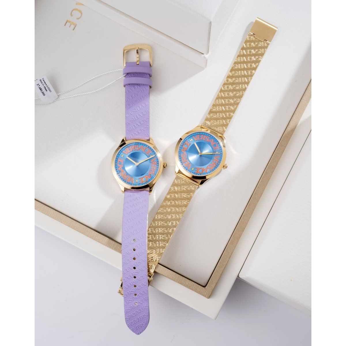 VERSACE Logo Halo Box Set Women's Watch VE2O00722 - WatchMatic