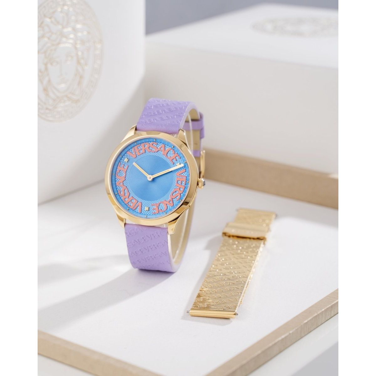 VERSACE Logo Halo Box Set Women's Watch VE2O00722 - WatchMatic