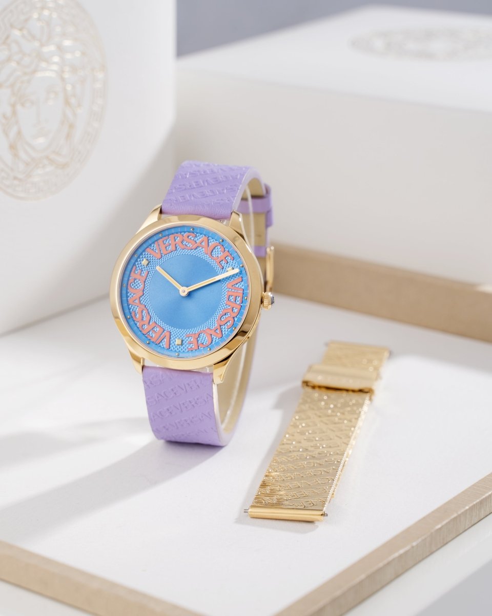 VERSACE Logo Halo Box Set Women's Watch - WatchMatic